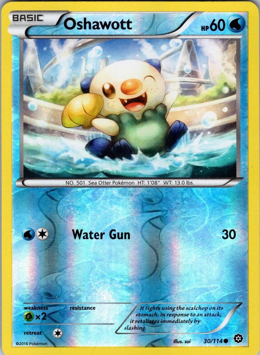 2016 Pokemon XY Steam Siege Oshawott #30 CGC 8.5