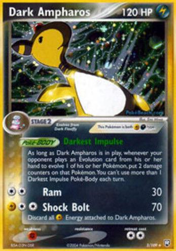2004 Pokemon EX Team Rocket Returns Dark Ampharos #2 PSA 9