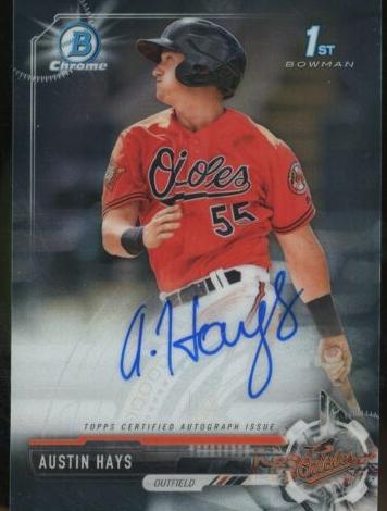 2017 Bowman Chrome Prospects Baseball Austin Hays #CPA-AH PSA 9