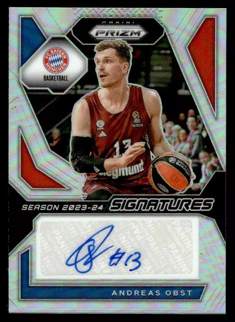 2023 Panini Prizm Turkish Airlines EuroLeague Basketball Silver Andreas Obst #SI-OBS