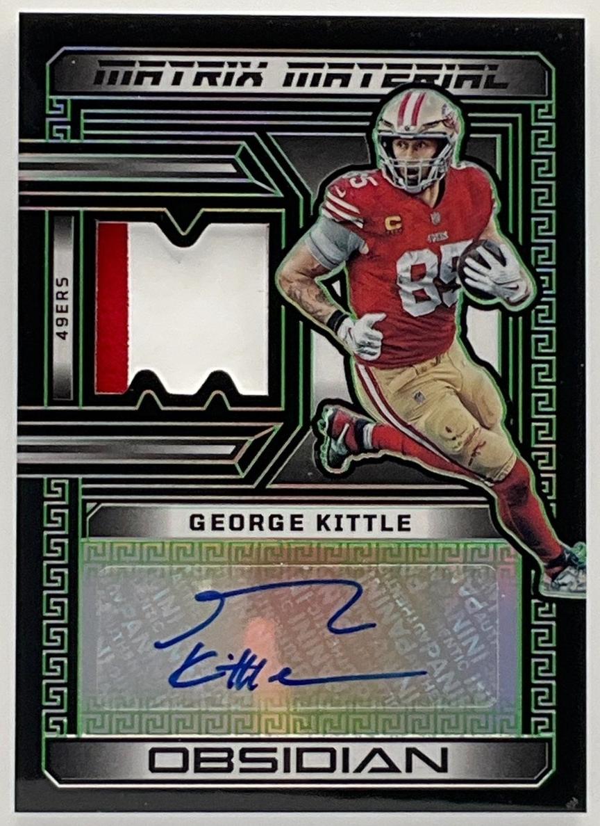 2023 Panini Obsidian Football Electric Etch Green George Kittle #MMA-GKI