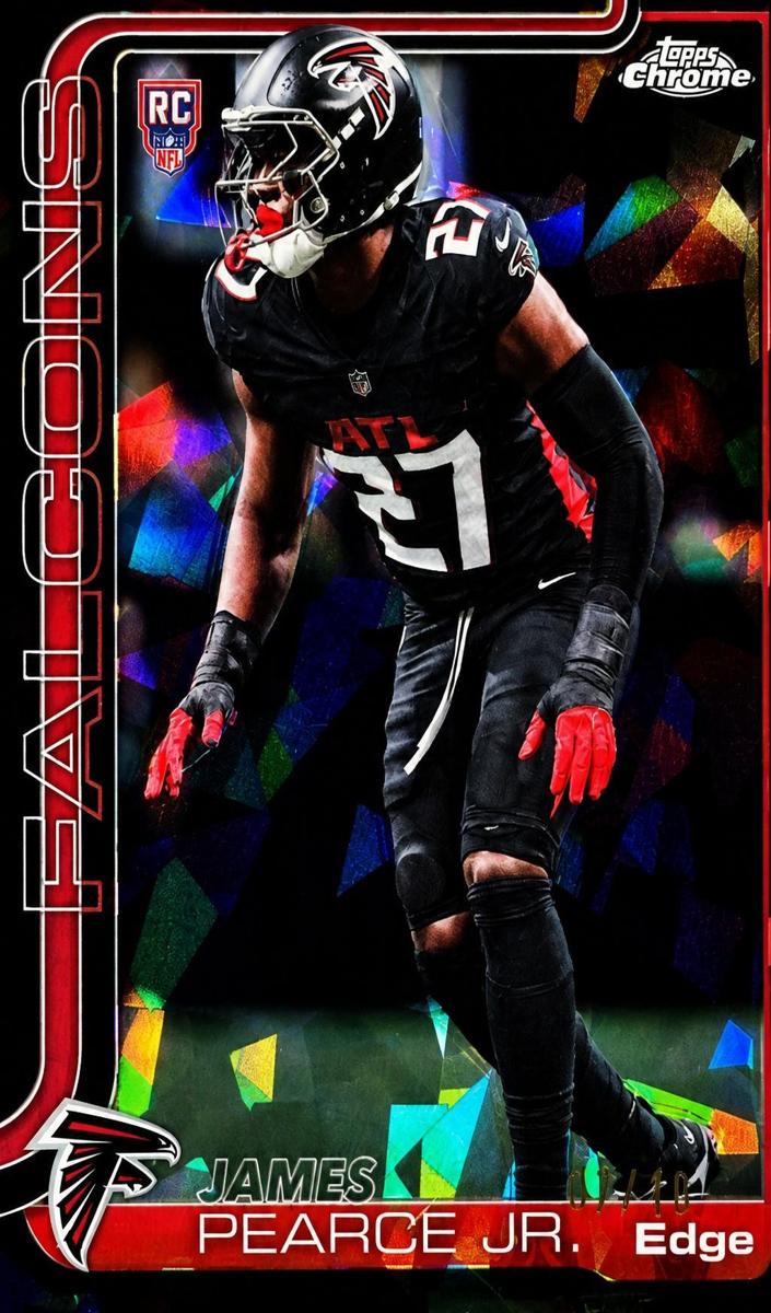 2025 Topps Chrome Sapphire Football Black James Pearce Jr. #351