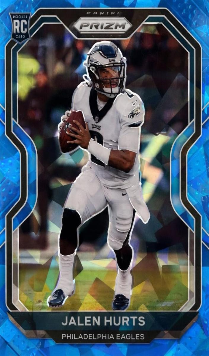 2020 Panini Prizm Football Blue Ice Jalen Hurts #343