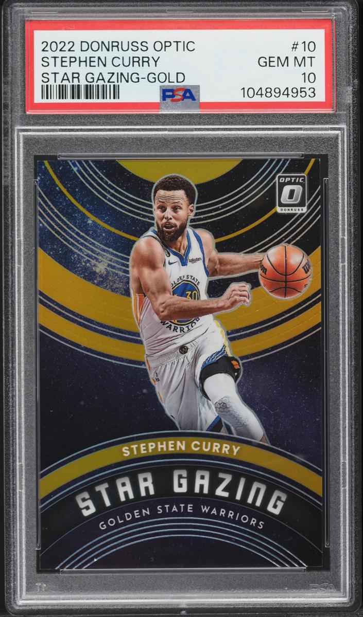 2022 Donruss Optic Basketball Gold Stephen Curry #10 PSA 8.5