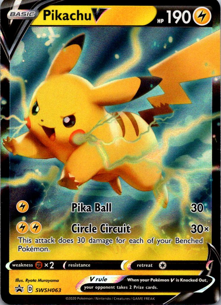 2020 Pokemon SWSH Black Star Promo Pikachu #SWSH063