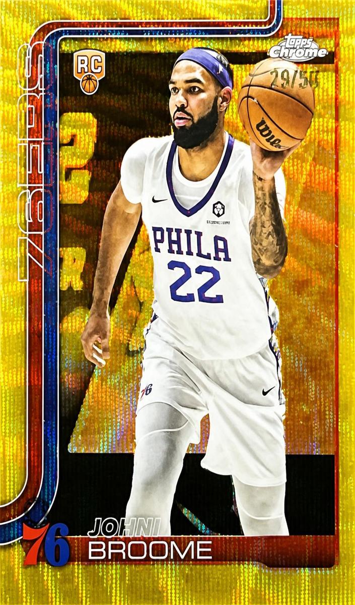 2025 Topps Chrome Basketball Gold Wave Refractor Johni Broome #285