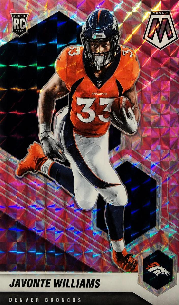 2021 Panini Mosaic Football Camo Pink Javonte Williams #315