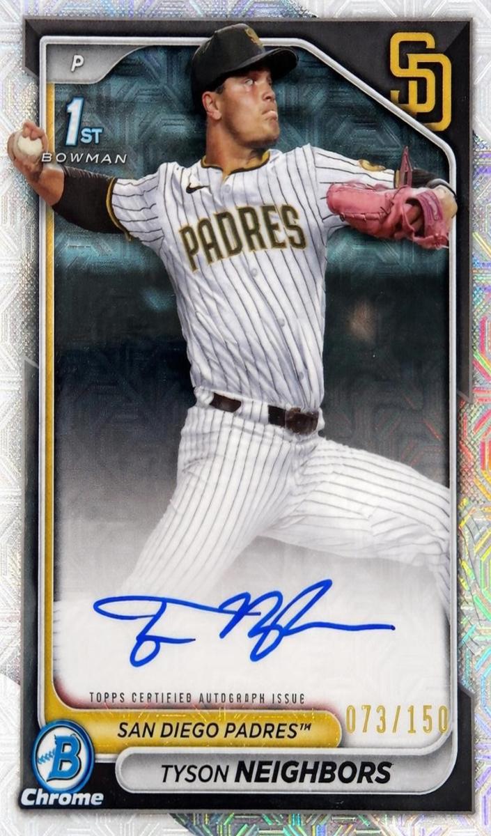 2024 Bowman Draft Chrome Baseball HTA Choice Refractor Tyson Neighbors #CPA-TN PSA 8