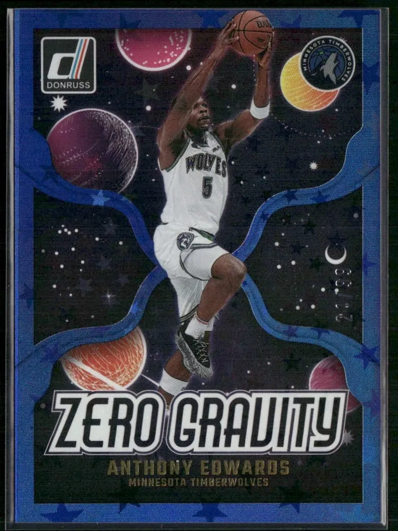 2024 Panini Donruss Basketball International Blue Stars Anthony Edwards #7 PSA 9