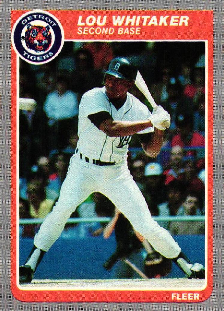 1985 Fleer Baseball Lou Whitaker #24