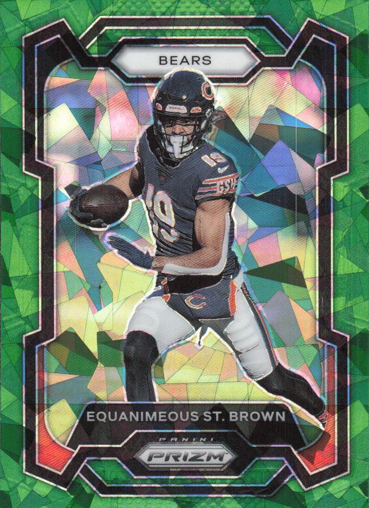 2023 Panini Prizm Football Green Ice Equanimeous St. Brown #53