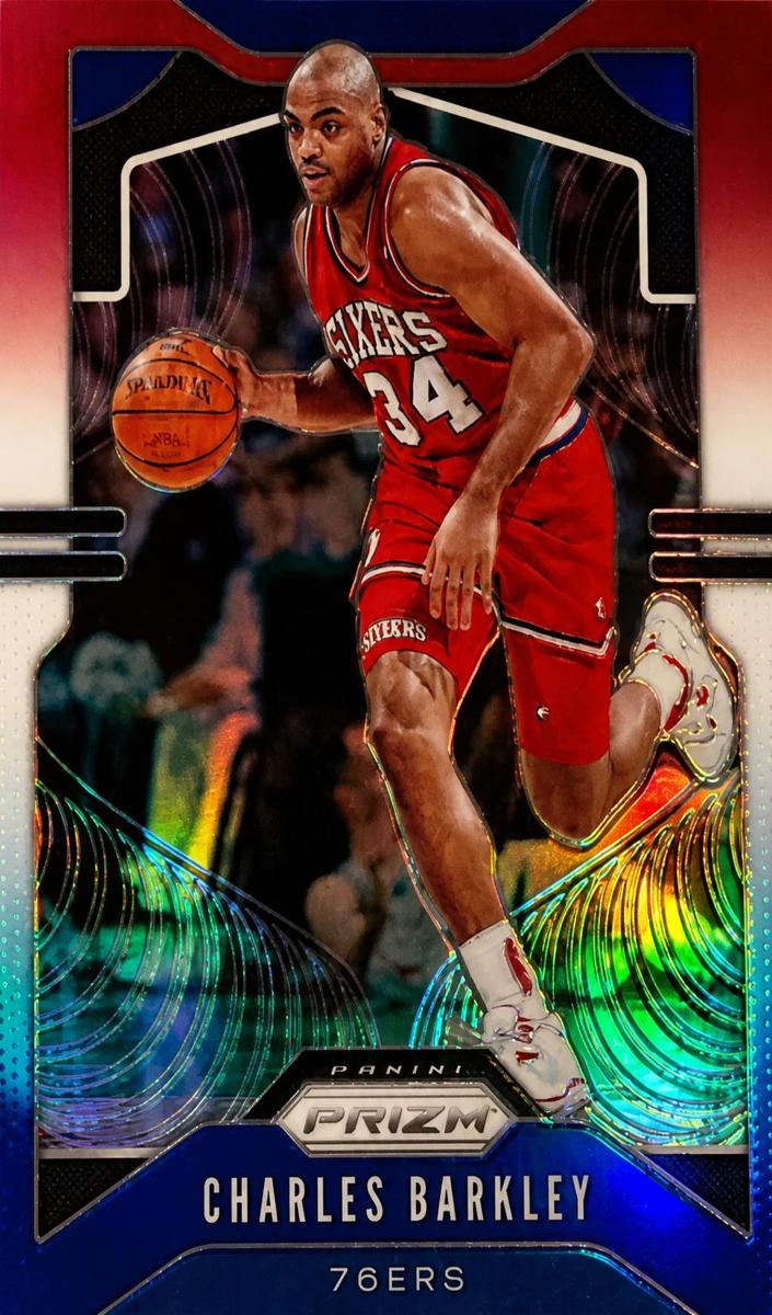 2019 Panini Prizm Basketball Red White Blue Prizm Charles Barkley #2 PSA 9