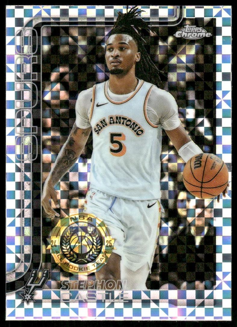 2025 Topps Chrome Basketball X-Fractor Stephon Castle #228 PSA 9