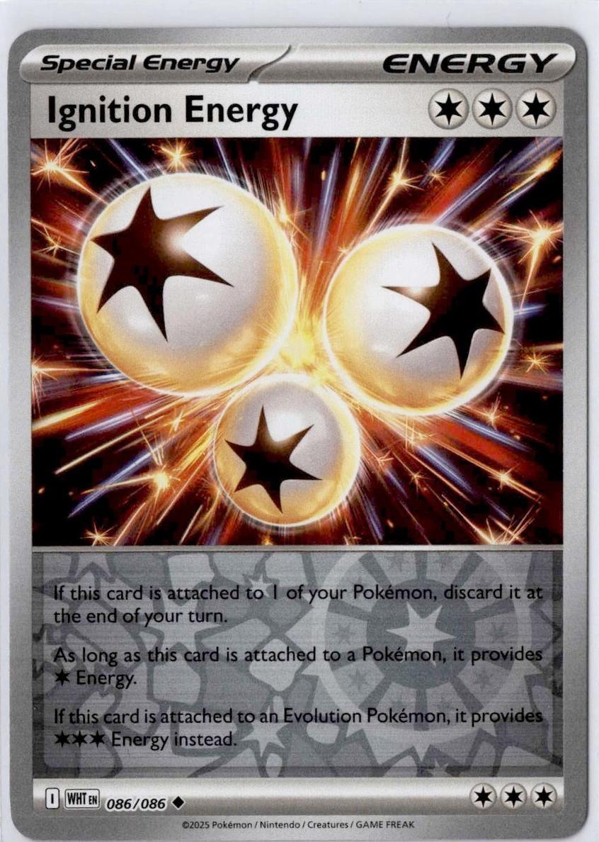2025 Pokemon Scarlet & Violet White Flare Reverse Ignition Energy #86