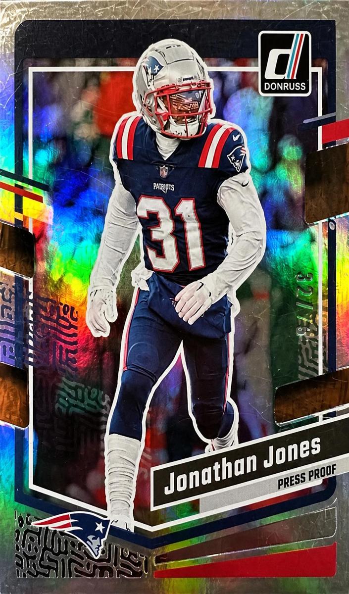 2023 Panini Donruss Football Press Proof Silver Die-Cut Jonathan Jones #203