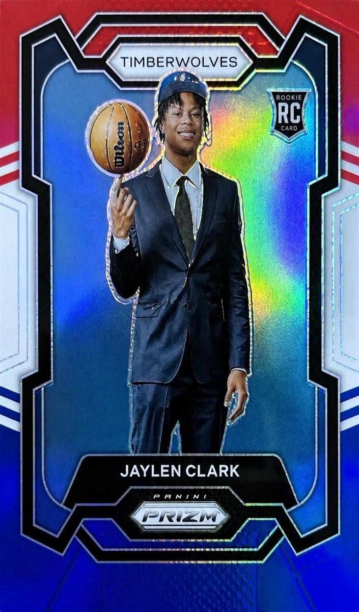 2023 Panini Prizm Basketball Red White and Blue Jaylen Clark #166 PSA 10