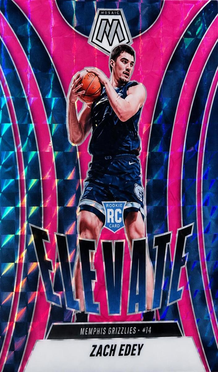 2024 Panini Mosaic Basketball Pink Fluorescent Zach Edey #12