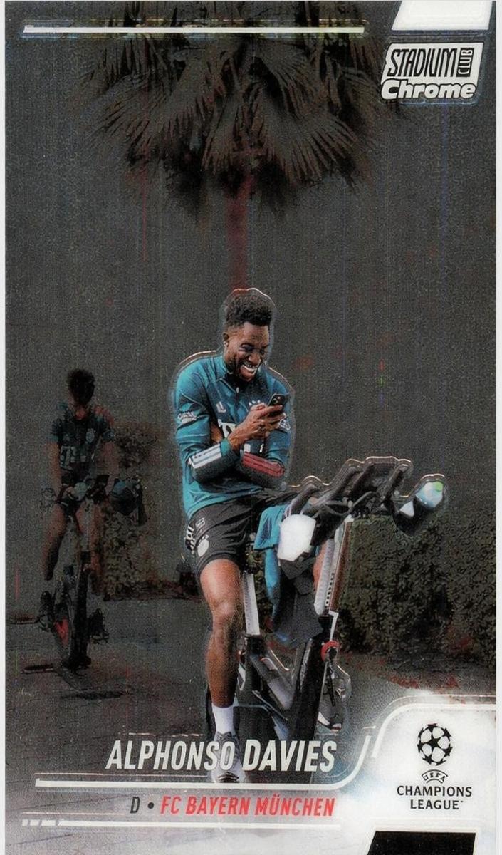 2021 Topps Stadium Club Chrome UEFA Champions League Soccer Alphonso Davies #79