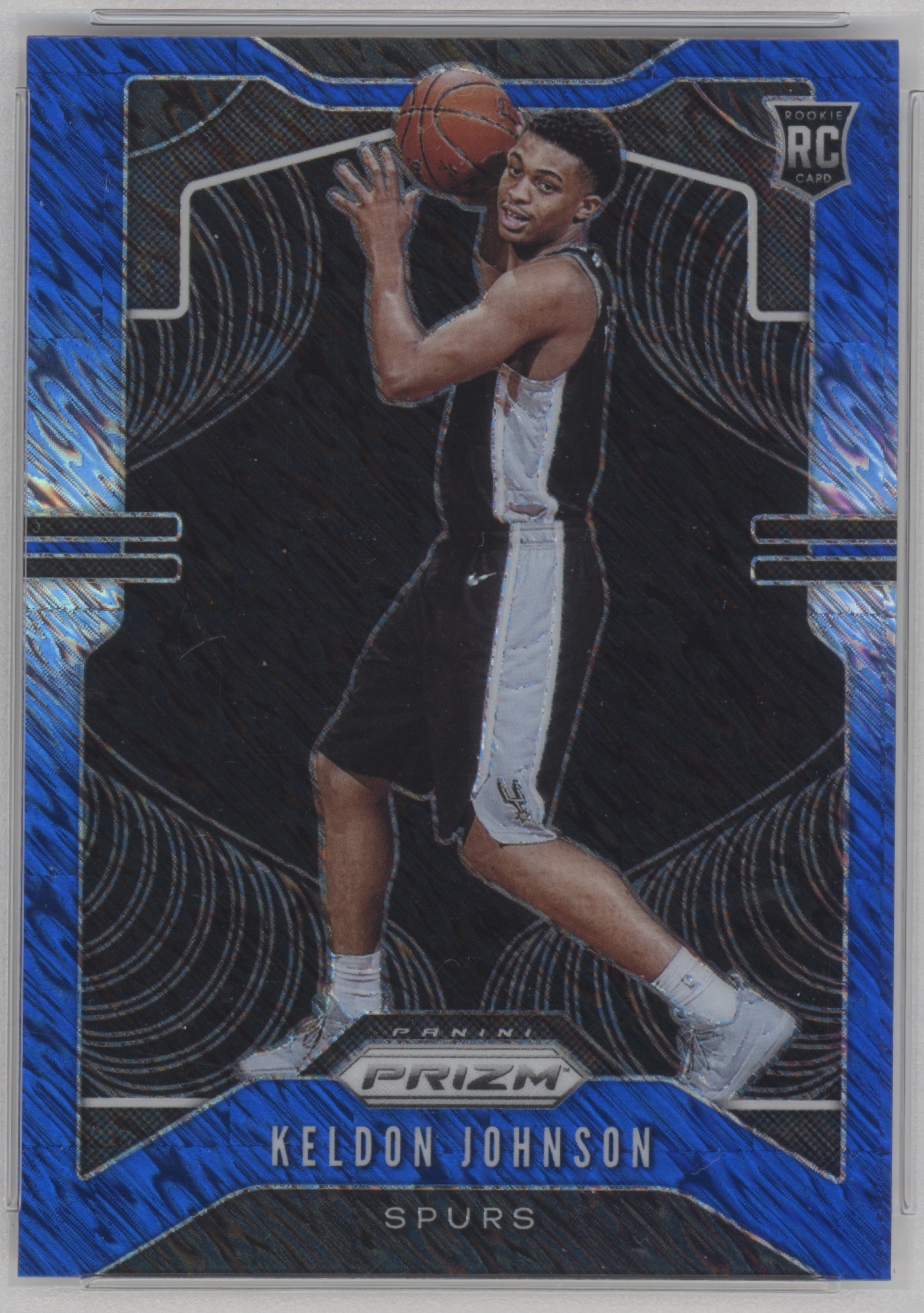 2019 Panini Prizm Basketball Blue Shimmer Keldon Johnson #273