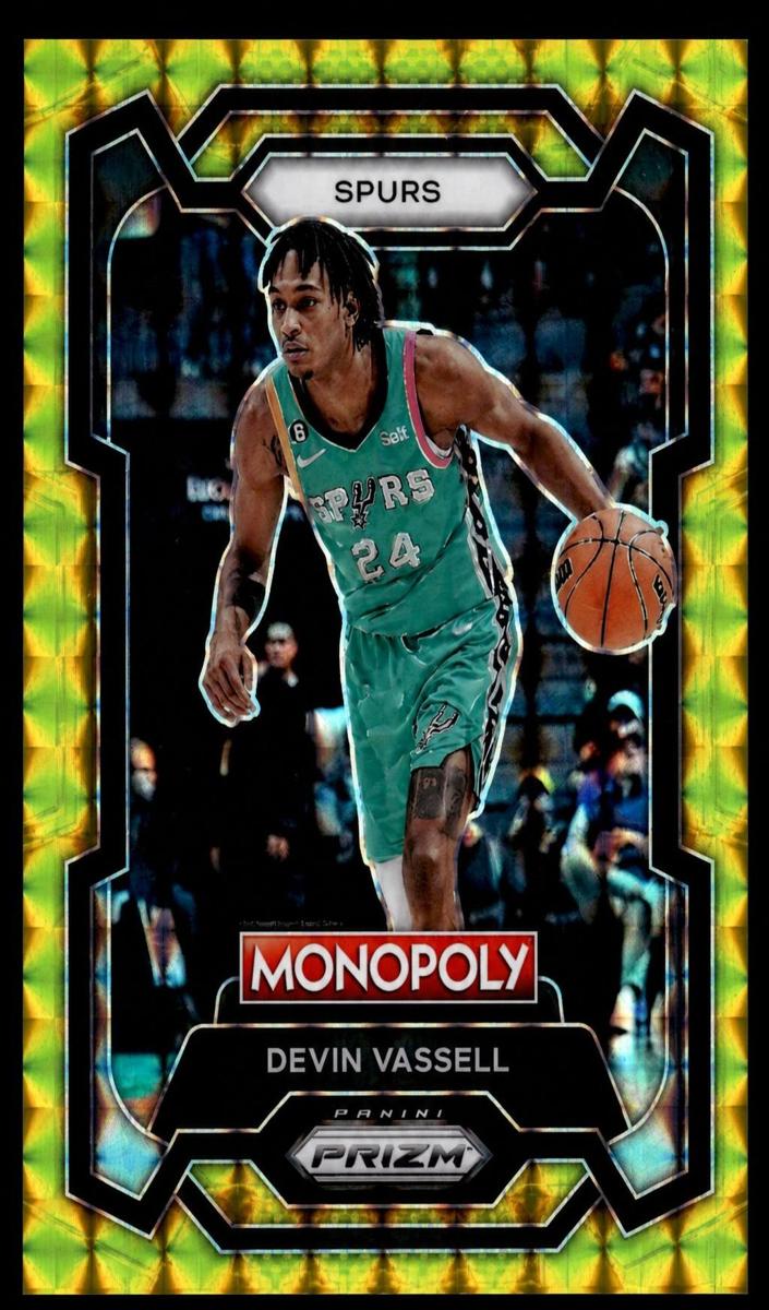 2023 Panini Prizm Monopoly Basketball Gold Devin Vassell #80