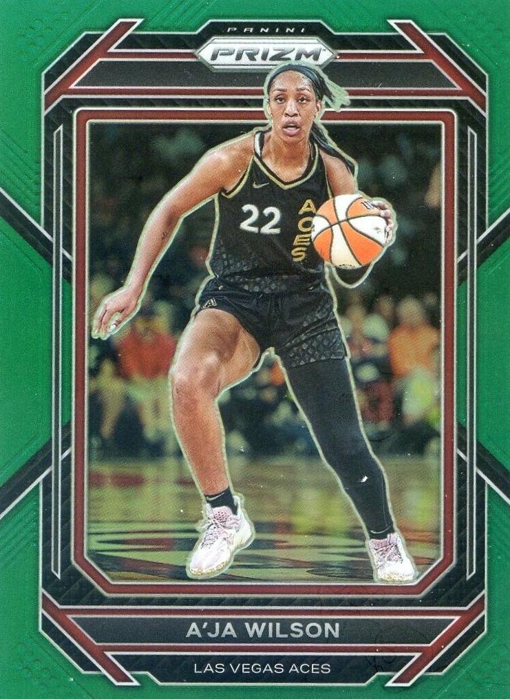 2023 Panini Prizm WNBA Basketball Green A'ja Wilson #25 PSA 9