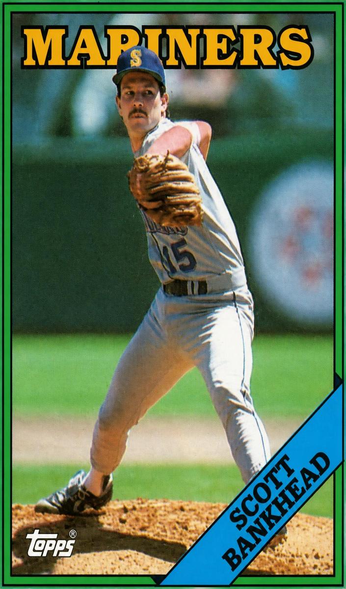 1988 Topps Baseball Scott Bankhead #738 PSA 8.5