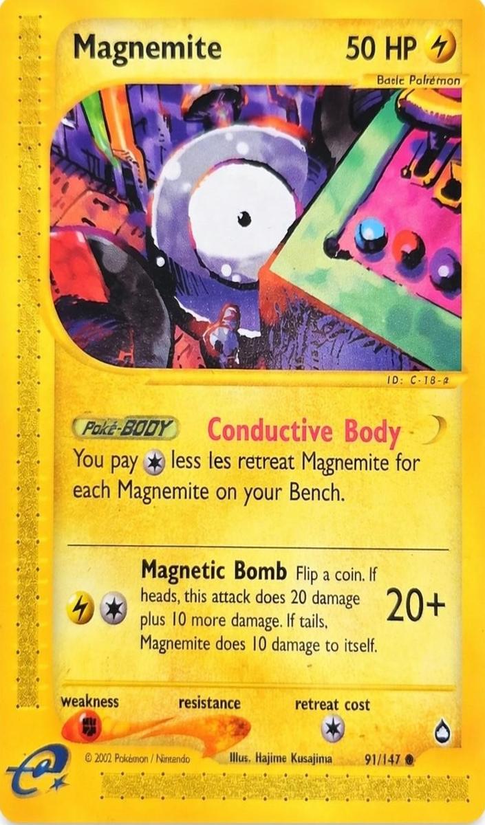 2003 Pokemon Aquapolis Magnemite #91 PSA 9
