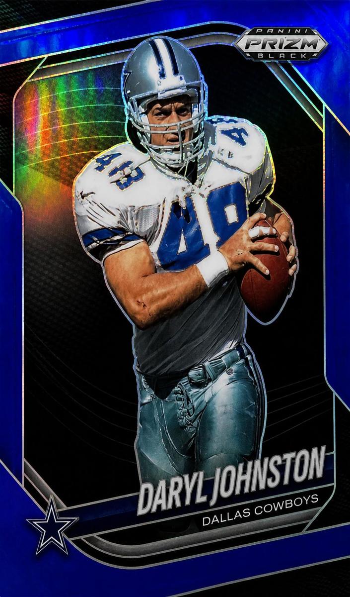 2025 Panini Prizm Black Football Blue Daryl Johnston #47