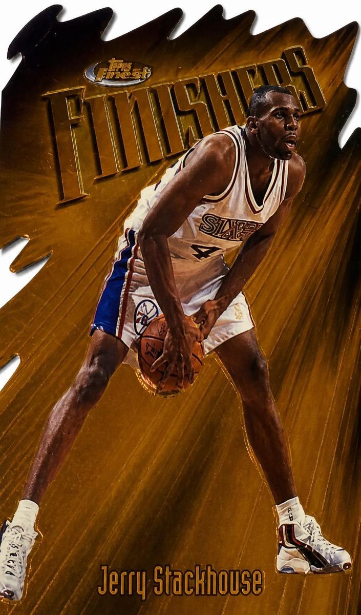 1997 Topps Finest Basketball Jerry Stackhouse #157 PSA 8