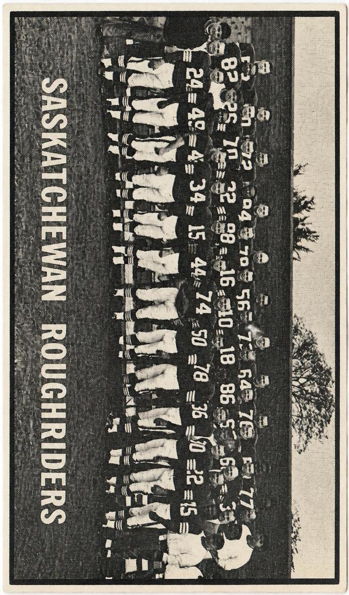 1961 Topps CFL Football Saskatchewan Roughriders Team #101