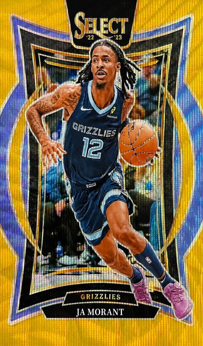 2024 Panini Select Basketball Gold Wave Ja Morant #60