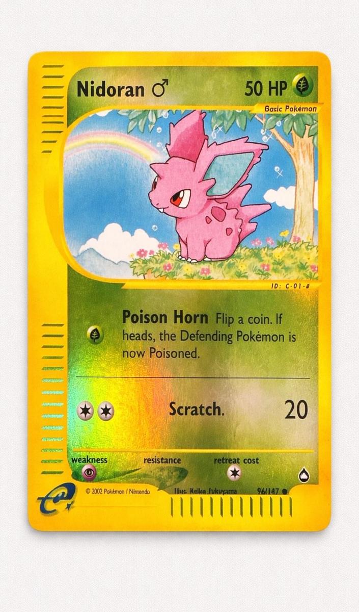 2003 Pokemon Aquapolis Reverse Foil Nidoran #96 PSA 9