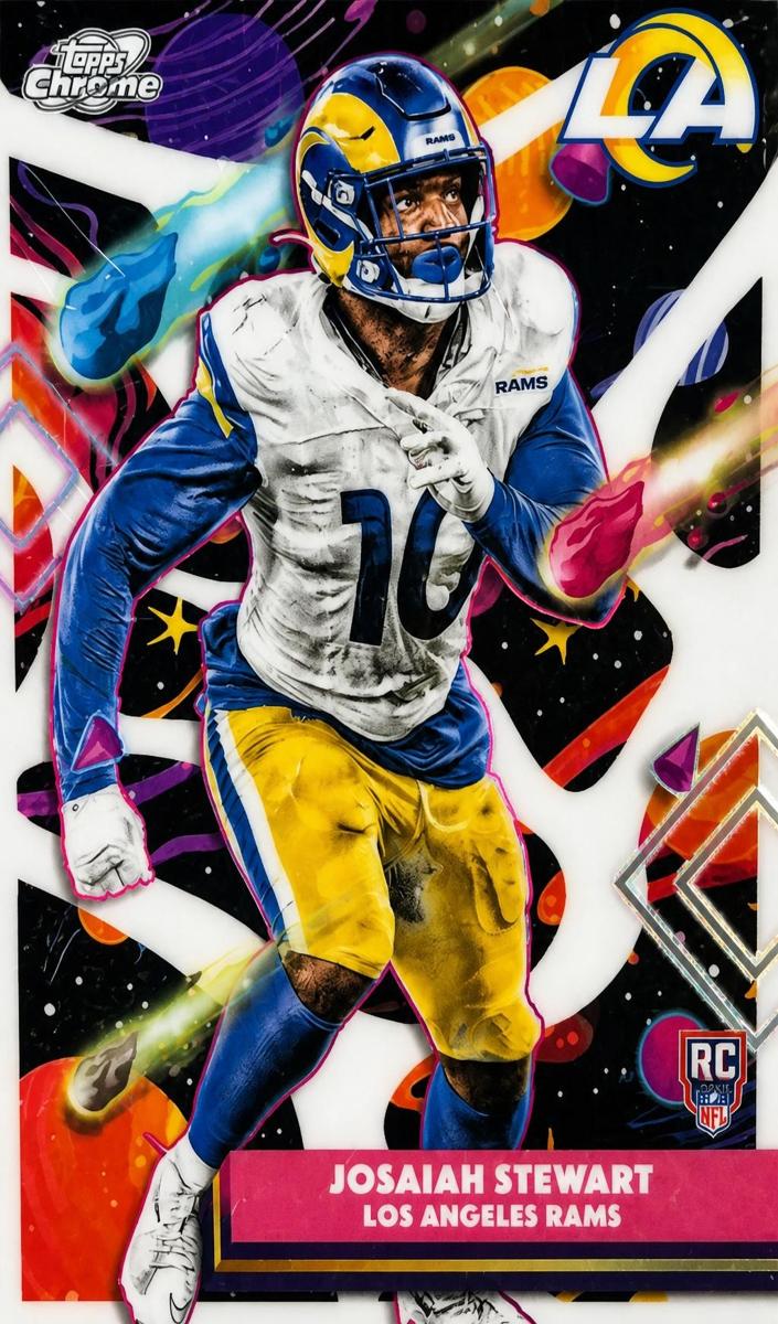2025 Topps Cosmic Chrome Football White Hole Refractor Josaiah Stewart #159