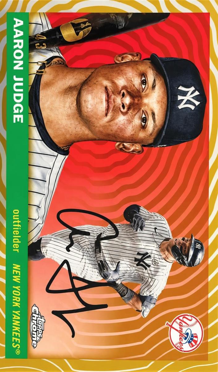 2025 Topps Chrome Platinum Baseball Gold Refractor Aaron Judge #136