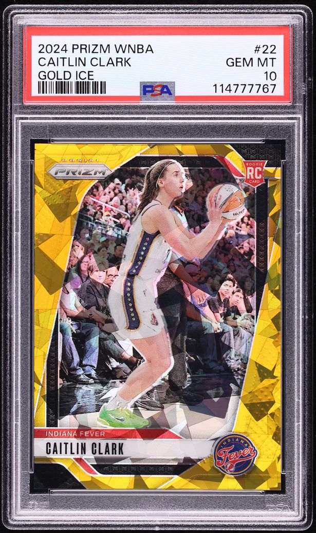 2024 Panini Prizm WNBA Basketball Gold Ice Caitlin Clark #22 PSA 9