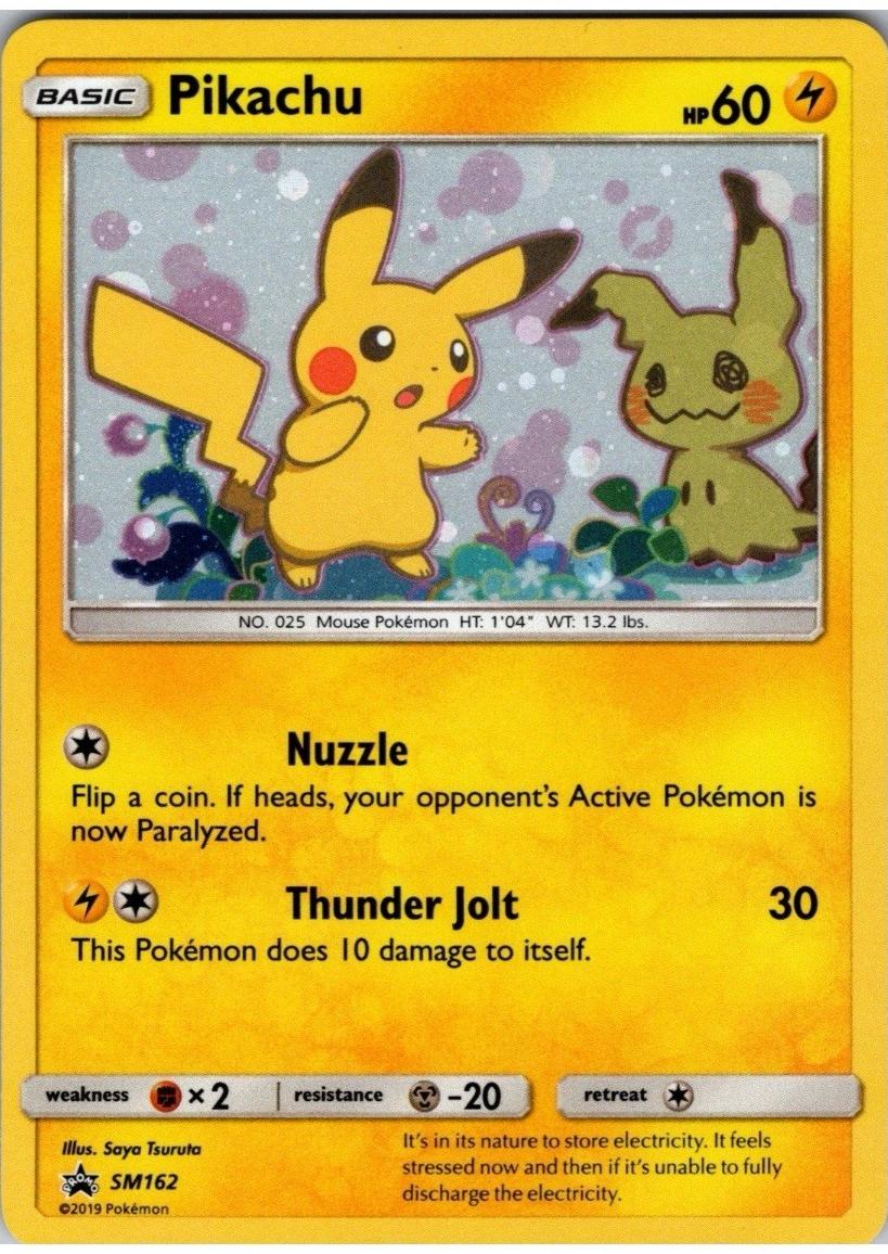 2019 Pokemon Sun & Moon Black Star Promo Pikachu #SM162 PSA 9