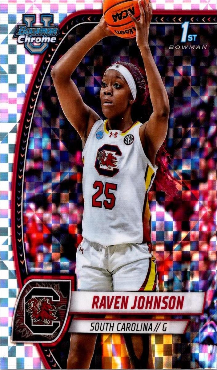 2024 Bowman Chrome University Basketball X-Fractor Raven Johnson #60