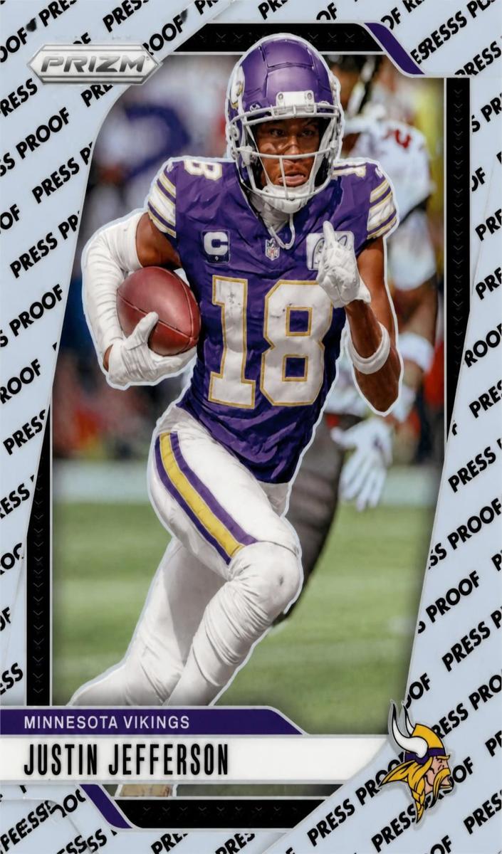 2024 Panini Prizm Football Press Proof Justin Jefferson #187