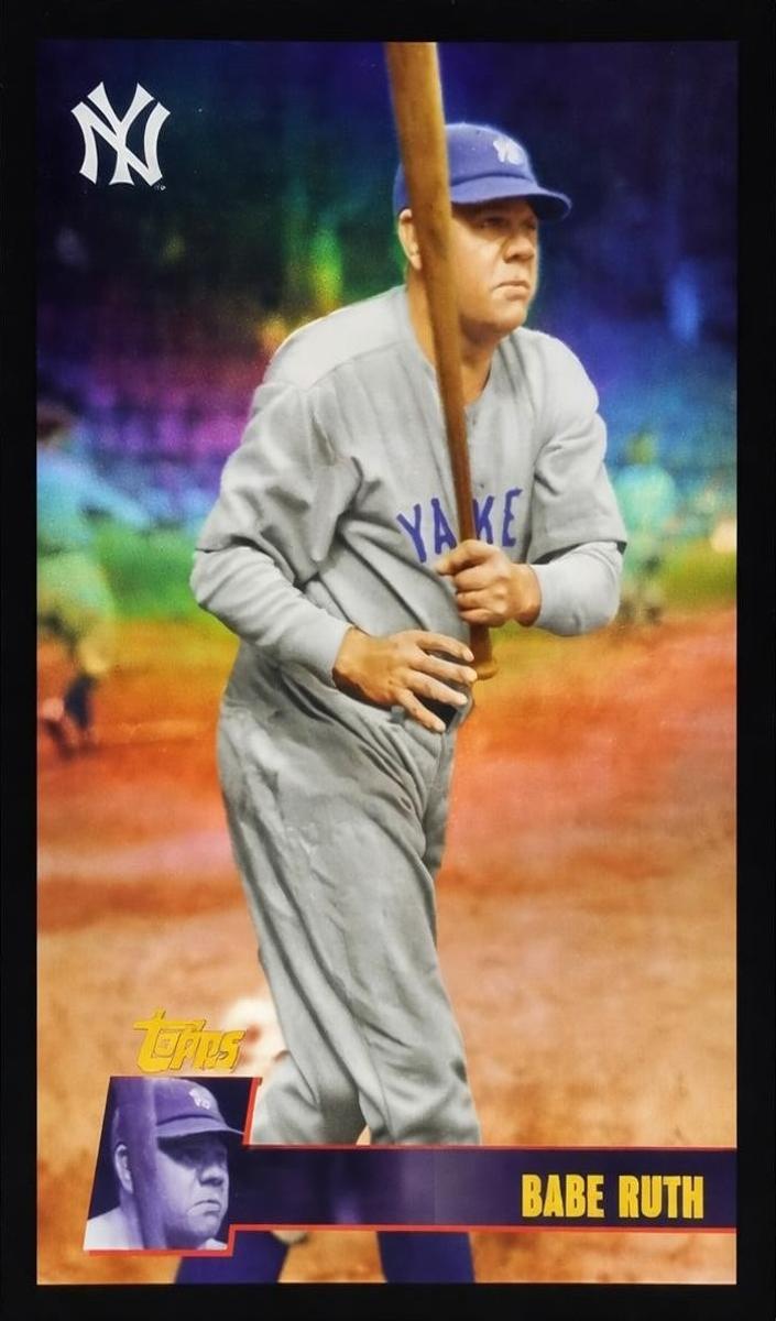 2025 Topps Archives Baseball Black Foilboard Babe Ruth #144 PSA 7