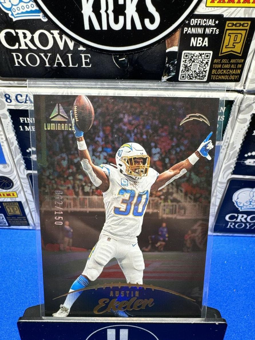 2023 Panini Luminance Football Blue Austin Ekeler #48 PSA 10