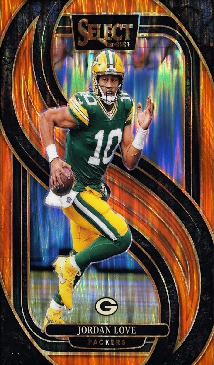 2024 Panini Select Football Orange Shock Jordan Love #172