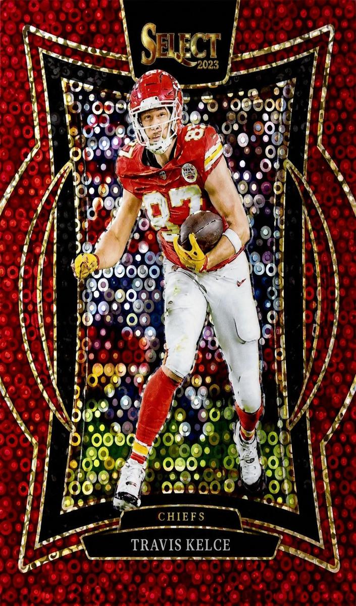 2024 Panini Select Football Red Disco Travis Kelce #97