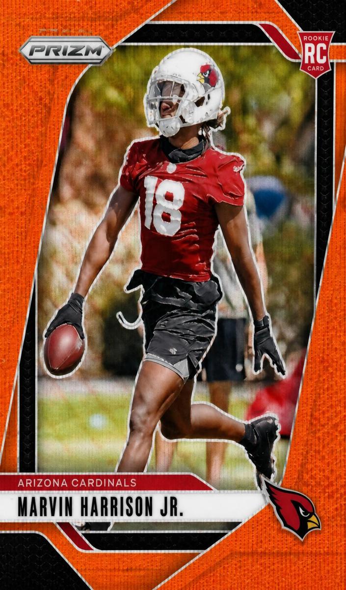 2024 Panini Prizm Football Orange Wave Marvin Harrison Jr. #375
