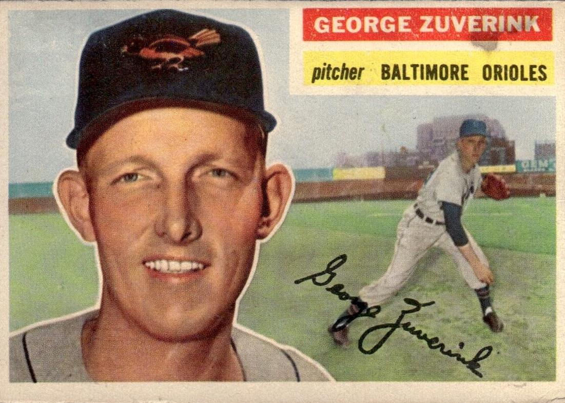 1956 Topps Baseball George Zuverink #276 PSA 7
