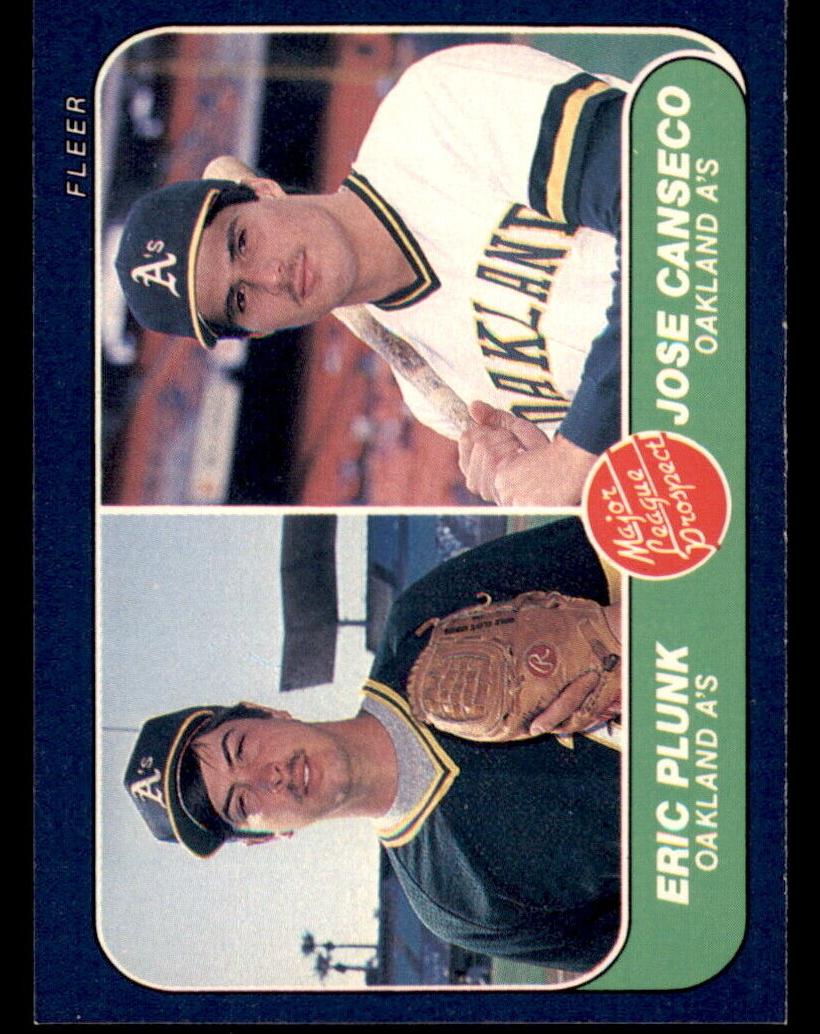 1986 Fleer Baseball Jose Canseco #649
