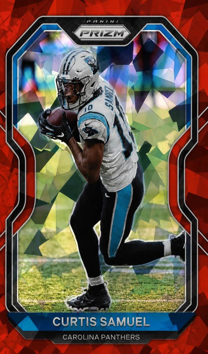 2020 Panini Prizm Football Red Ice Prizm Curtis Samuel #235