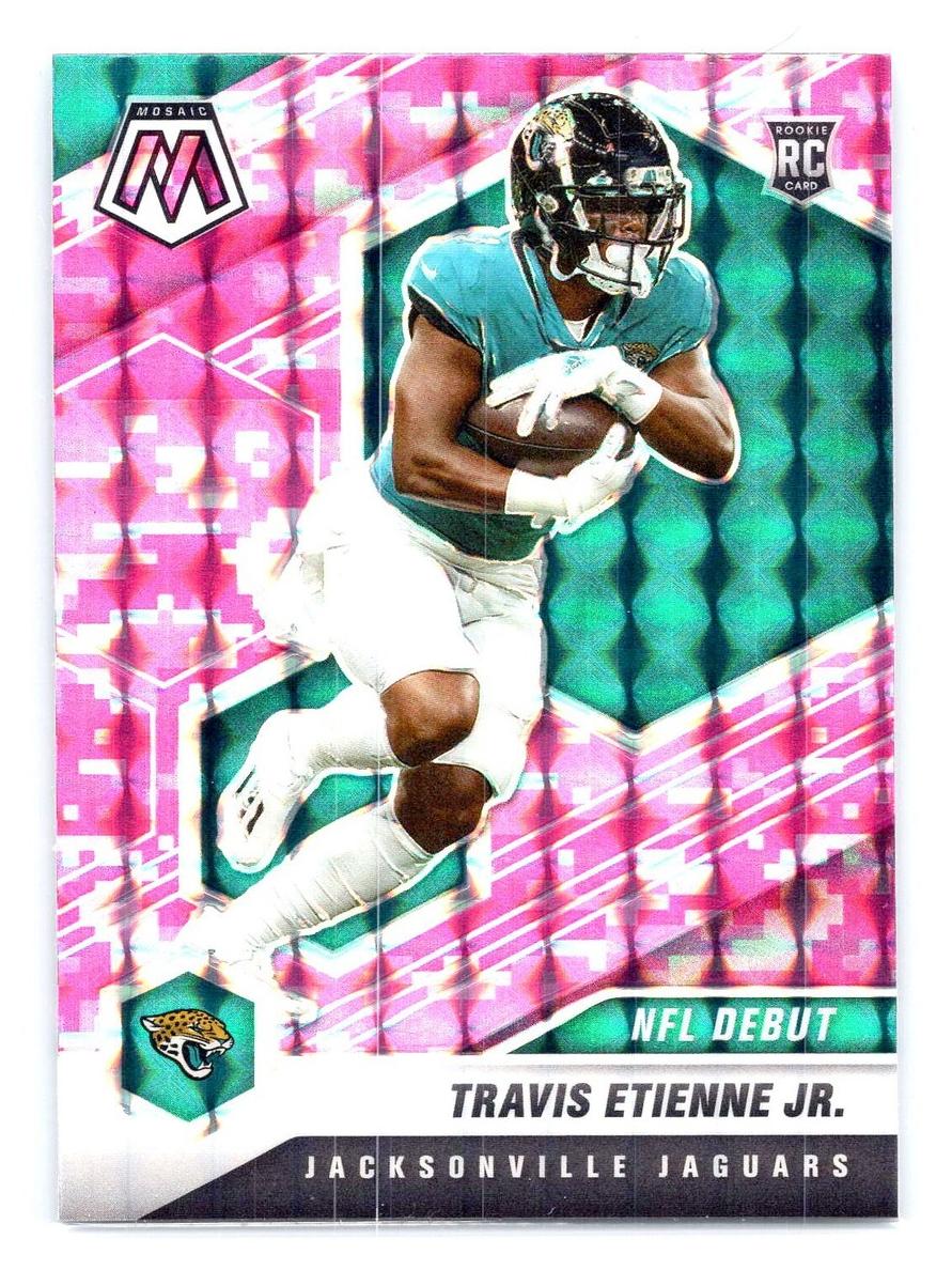 2021 Panini Mosaic Football Mosaic Camo Pink Travis Etienne Jr. #253 PSA 9