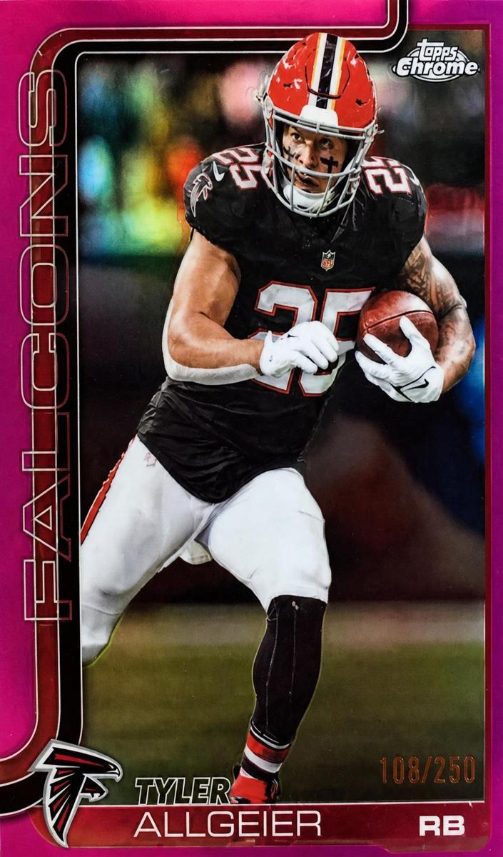 2025 Topps Chrome Football Pink Refractor Tyler Allgeier #17