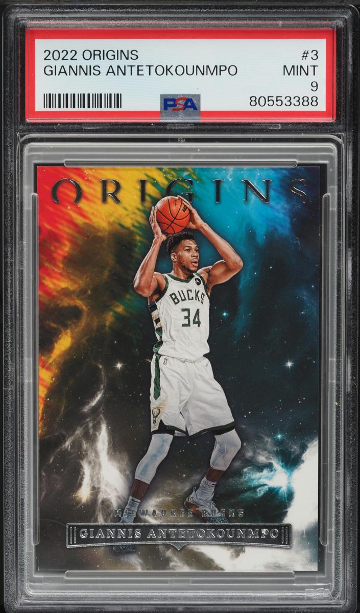 2022 Panini Origins Basketball Giannis Antetokounmpo #3 PSA 8.5