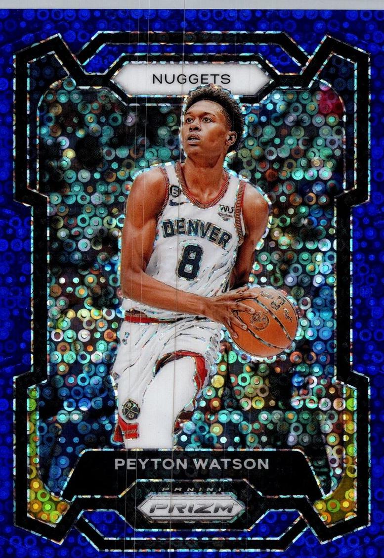 2023 Panini Prizm Basketball Fast Break Blue Peyton Watson #247